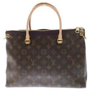 Louis Vuitton Monogram Pallas Handbag Shoulder Bag Brown